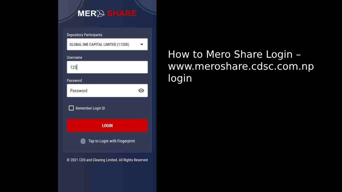 How to Mero Share Login – www.meroshare.cdsc.com.np login