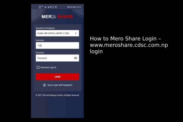 www.meroshare.cdsc.com.np login